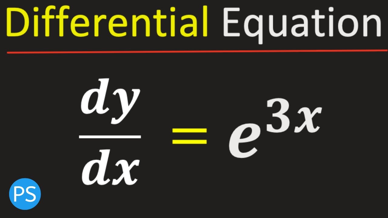 Solve dy/dx=e^3x | General Solution of dy/dx=e^3x - YouTube