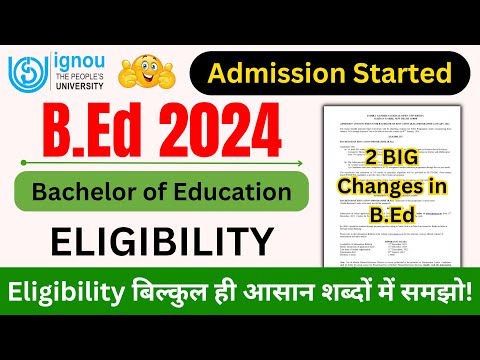 IGNOU BED Eligibility