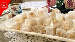 Turkish Delight Recipe, Easy and Practical StarchBased Sweets, Lezzet Gecidi