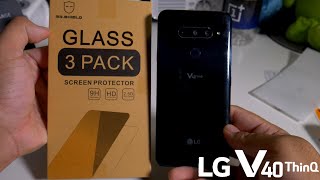 Mr Shield LG V40 ThinQ Tempered Glass Installation.3 Pack for $6!