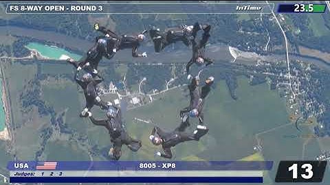 8-Way Formation Skydiving