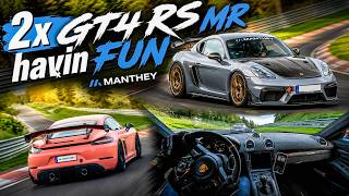 ZERO TRAFFIC 🤩 2x GT4 RS w MANTHEY KIT having Fun on NÜRBURGRING NORDSCHLEIFE BTG [4K] POV