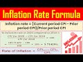 Inflation Rate formula - Definition, Meaning, Calculation Formula Explained.