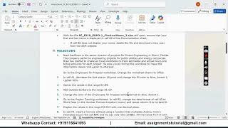 Shelly Cashman Excel 2019 | Module 2: End of Module Project 1 Rivera Engineering