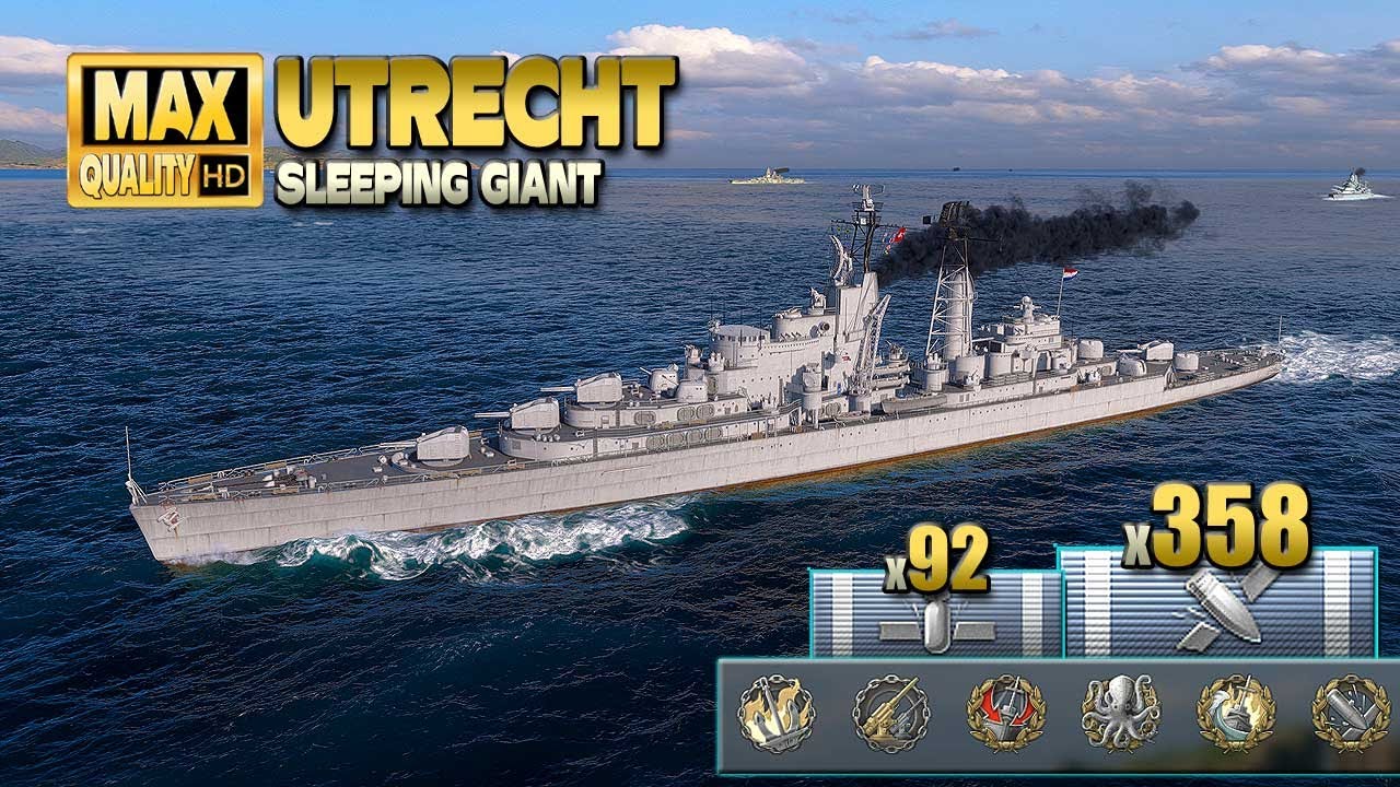 Крейсер Утрехт на карте Sleeping Giant - World of Warships