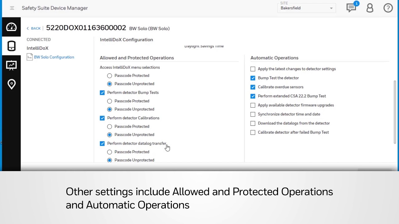 How-To Manage the Honeywell BW Solo Gas Detector in the Safety Suite ...