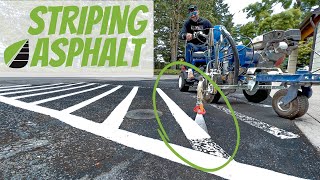 Repainting Parking Lot Lines of Small  Business - process from start to finish!