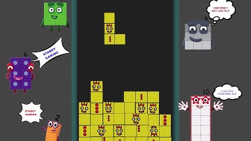Tetris with Numberblock Three Tetris blocks Animation