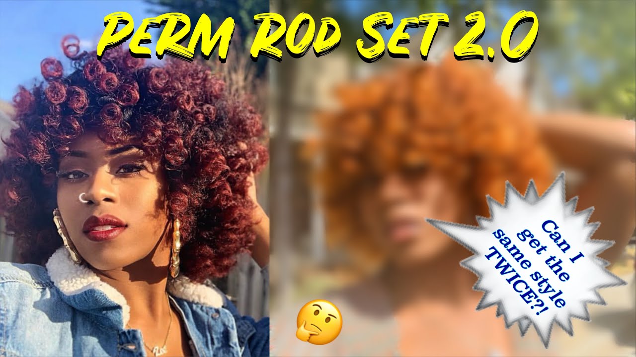 Perm Rod Set Using Only 15 Rods On Ginger Orange Hair