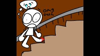 I stubbed my toe into the stairs