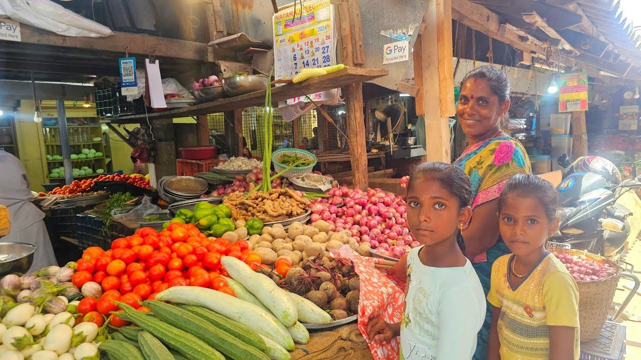 குழந்தைகளோடு மார்க்கெட் போனோம் காய்கறிகள் வாங்க