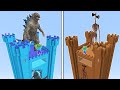 SİREN KAFA KULE VS GODZİLLA KULE 😱 - Minecraft
