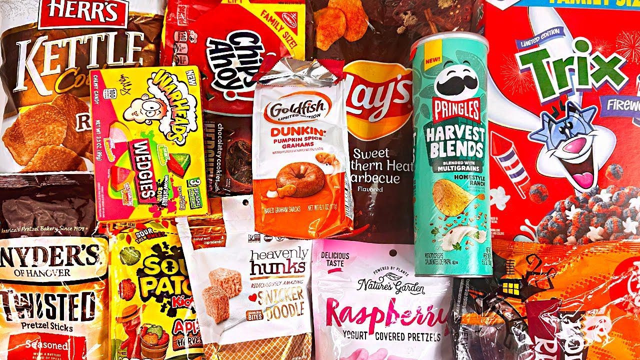SNACK PARTY! New Warheads Wedgies, Goldfish Dunkin Pumpkin Spice Grahams, Lay's, Cookies Chips Ahoy