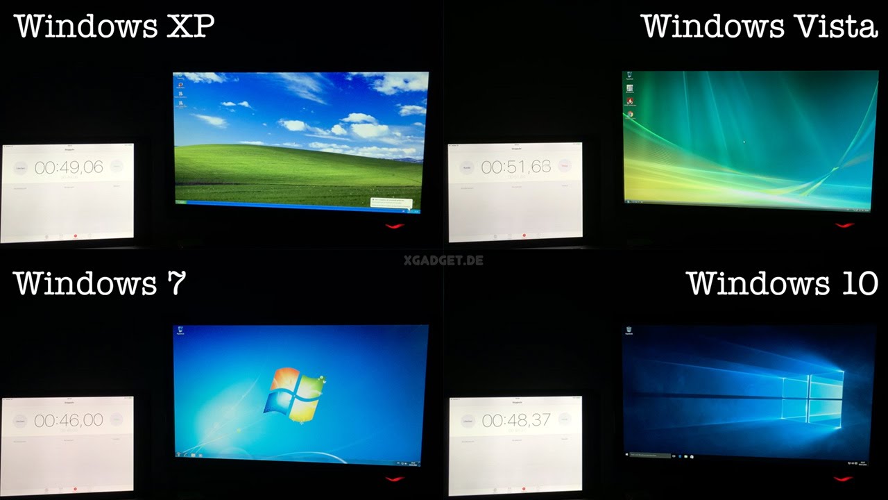 difference between xp and windows 7
