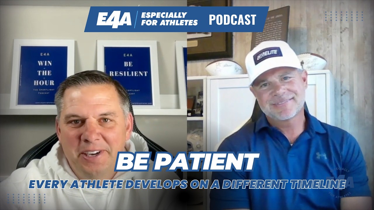 In this week's Especially for Athletes podcast, Shad Martin and Dustin Smith tackle one of the greatest challenges facing youth sports today: patience. Too often athletes are labeled too early as stars or failures before their bodies, confidence, and abilities have fully developed. Through powerful insights about development, confidence, work ethic, and a moving story from Cameron Stewart about his son Tyson, Shad and Dustin remind parents, coaches, and athletes that development is not linear and that some of the greatest athletes are simply late bloomers. This episode is a must-listen for anyone tempted to judge potential too quickly.

Key Takeaways
1. Don't Label Athletes Too Early
Children develop physically, mentally, emotionally, and socially at different rates. Success—or struggle—at age 10 does not predict success at age 18.

2. Puberty Changes Everything
Many athletes who appear average before puberty become exceptional later as their bodies and confidence develop.

3. Focus on Growth, Not Playing Time
Instead of demanding opportunities, ask: "What do I need to do to improve?" Growth should always come before entitlement.

4. Let Kids Explore
Young athletes should be allowed to try different sports and activities until they discover where their talents and passions align.

5. Love of the Game Matters
If a child still loves a sport, don't pull them away simply because they aren't currently the best player.

6. Struggle Builds Valuable Skills
Athletes who must work for opportunities often develop resilience, work ethic, and perseverance that become major advantages later.

7. There Are Lessons on the Bench
Athletes learn just as much from fighting for playing time as they do from standing on the podium.

00:32:17 - Introduction: Why Youth Sports Needs More Patience
00:33:37 - The Danger of Labeling Kids Too Early
00:36:27 - Why Puberty Changes Everything
00:37:52 - Cameron Stewart's Story About His Son Tyson
00:38:57 - How Parents Should Approach Playing Time Conversations
00:41:42 - Why Late Bloomers Matter
00:42:37 - When Should Kids Quit a Sport?
00:45:02 - Family Rules About Commitment and Finishing Seasons
00:46:02 - James Clear's "Explore vs. Exploit" Principle
00:47:27 - Finding Your Lane Through Exploration
00:48:17 - Final Advice for Parents and Coaches
00:49:37 - Lessons Learned from Cameron Stewart's Example
00:50:07 - Eyes Up, Do the Work

⸻
Especially for Athletes:
• Website: https://e4a.org
• Facebook: https://www.facebook.com/EspeciallyForAthletes/
• X: https://x.com/E4Afamily
• Instagram: https://www.instagram.com/especiallyforathletes/
• YouTube: https://www.youtube.com/channel/UCmbWc7diAvstLMfjBL-bMMQ
Join the conversation using #E4APodcast
⸻
Credits: Hosted by Dustin Smith & Shad Martin
Produced by E4A and IMAGINATE STUDIO