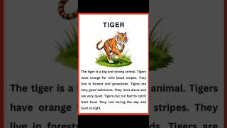 Let's read together TIGER #reading #انجليزي #reading #تعلم_اللغة_الانجليزية