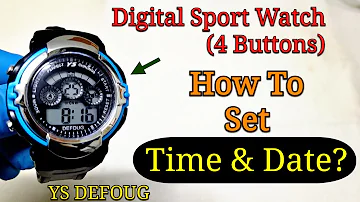 Digital Sport Watch Time Setting | How To Adjust / Change Time in Digital Watches
