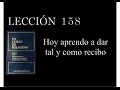 Lección 158 Un Curso de Milagros