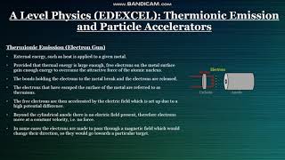 A Level Physics Edexcel Thermionic Emission And Particle Accelerators