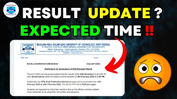 MAKAUT ODD SEM Result Already  Generated? Check Now || Expected Time ?? 😨 #makaut