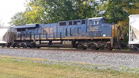 Working Hard CSX YN3b ES44AH #3066 as mid DPU on Freight Q561 - Unionville Ohio September 2020