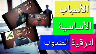 الأسباب الأساسية لترقية المندوب لمشرف