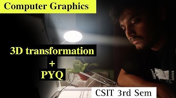 3D Transformations | Computer Graphics CSIT 3rd Sem