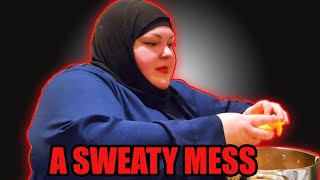 Foodie Beauty Has To Sit To Cook A Sweaty Mess