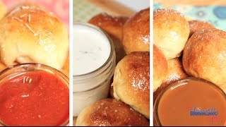 Stuffed Pretzel Bites 3 Ways How To Make Cheddar Stuffed Sriracha Pretzel Bites