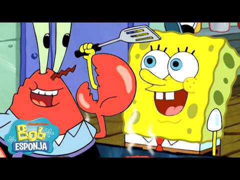 Bob Esponja | O Sr. Siriguejo é o MELHOR chefe 🦀 | 30 Minutos | Bob Esponja em Português