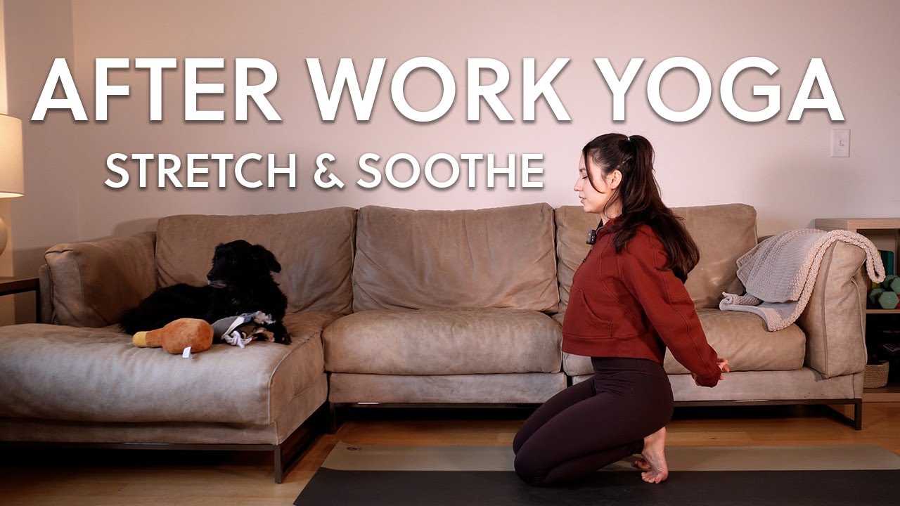 Wind Down After Work Yoga | Soothing Full Body Stretch - YouTube