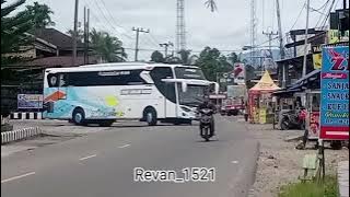 Kejar kejaran Bus ALS vs bus pariwisata Zivanes Full Basuri Minang, Lubuk Sikaping area
