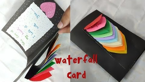 DIY-Water Fall Card For Multiple Messages Tutorial|Rainbow Water Fall Greeting Card|Handmade card