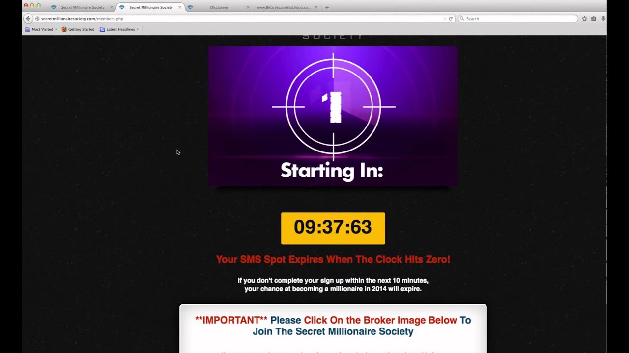 Secret Millionaire Society Scam Exposed