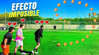 ⚽ BALÓN con EFECTO IMPOSIBLE 😵 ADELANTADAS !! ¡Retos de Fútbol!