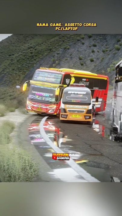 Detik-detik bus Jhonson mengalami rem blong 🫣 #bus #basuri #assettocorsaindonesia #shorts