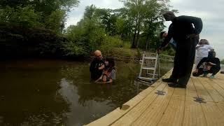 Riley gets baptized