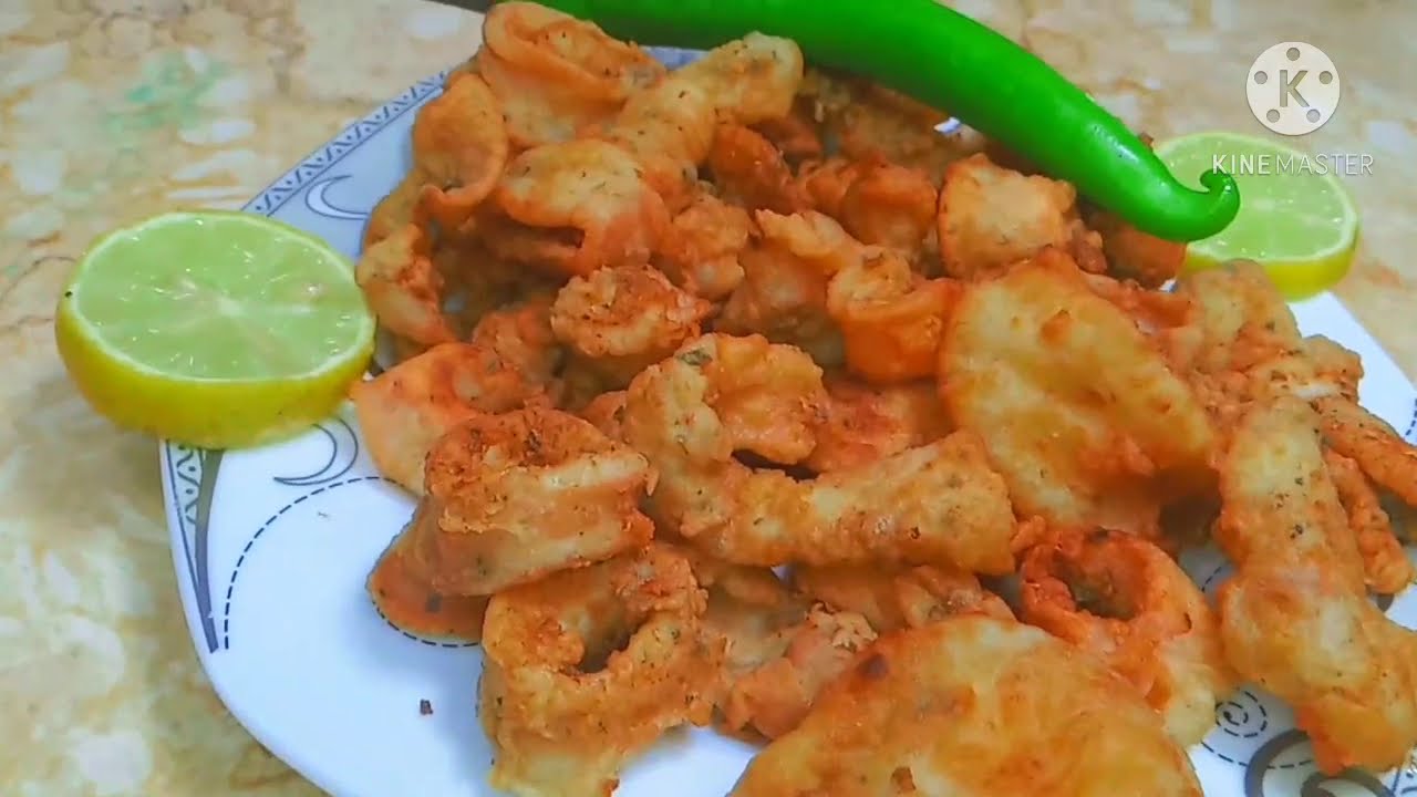 طريقه عمل الكاليماري الصغير المقلي بأحلي خلطه وهنضفه مع بعض