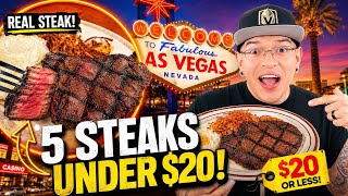 5 Steaks Under $20 In Las Vegas 🥩 You Should Know About! #lasvegas #steak #foodie
