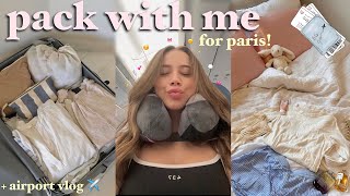 PACK WITH ME FOR PARIS! 🎀 new clothes, outfit planning, how i pack, & airport vlog...