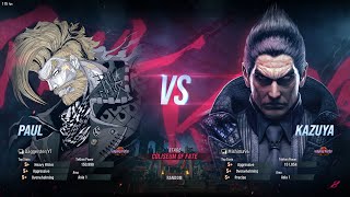 Tekken 8- Paul vs Kazuya Rank up match !!!