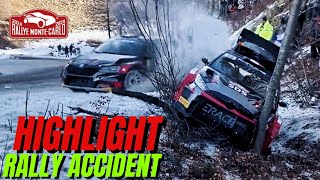 Accident Rally Racing Highlight | Wrc Rally Monte Carlo 2024 | Crash & Max-Attack