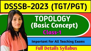DSSSB/HTET-2024(TGT/PGT Maths) Basic concept of Topology | Romika Bhargav | How to Crack DSSSB 2024