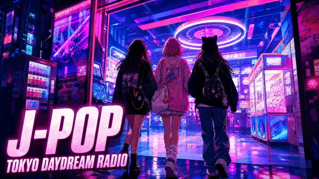 playlist] Tokyo Arcade Night J-POP | Neon Games, Friends and