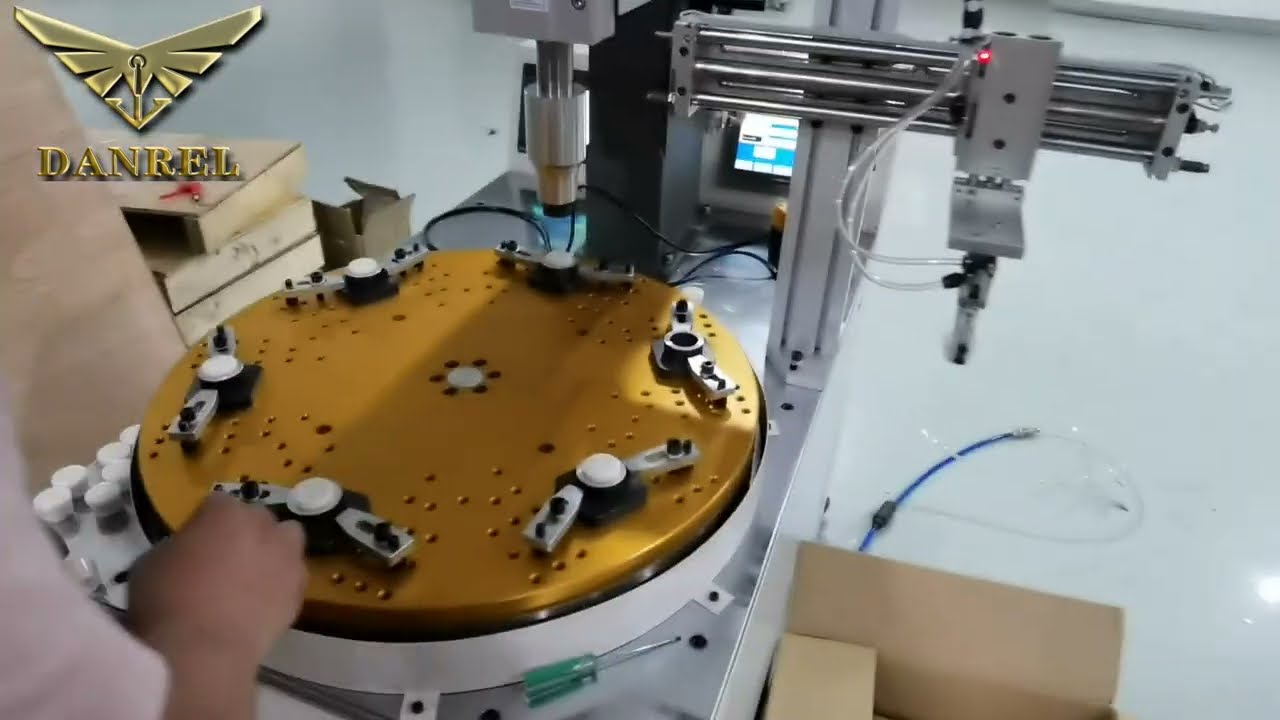 High Speed Automatic Ultrasonic Alcohol ABS Lids Welder, Wine Closure Caps Welding Machine