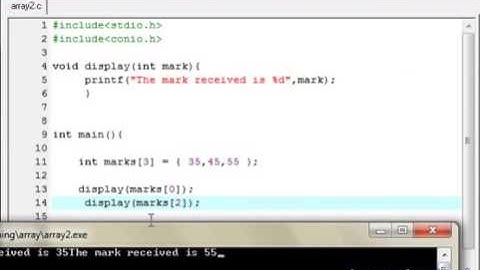 27   Passing Array to a Function in C Programming Language Video Tutorials