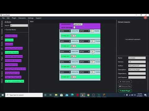 visual bukkit code #4 (scheduled timer)