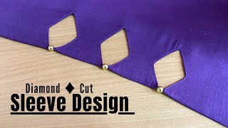 बाजू डिज़ाइन | Diamond cut sleeve design | Cutting and stitching |