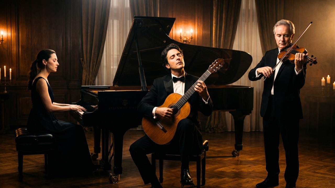 A Quiet Symphony of Peace 🤍 Emotional Piano, Guitar & Violin for Deep Relaxation