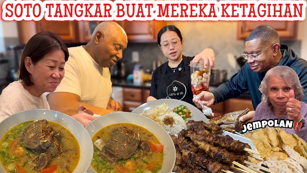 DILUAR DUGAAN REAKSI MERTUA, SUAMI DAN MAMAK PERTAMA KALI MAKAN SOTO TANGKAR  LENGKAP DENGAN SATE